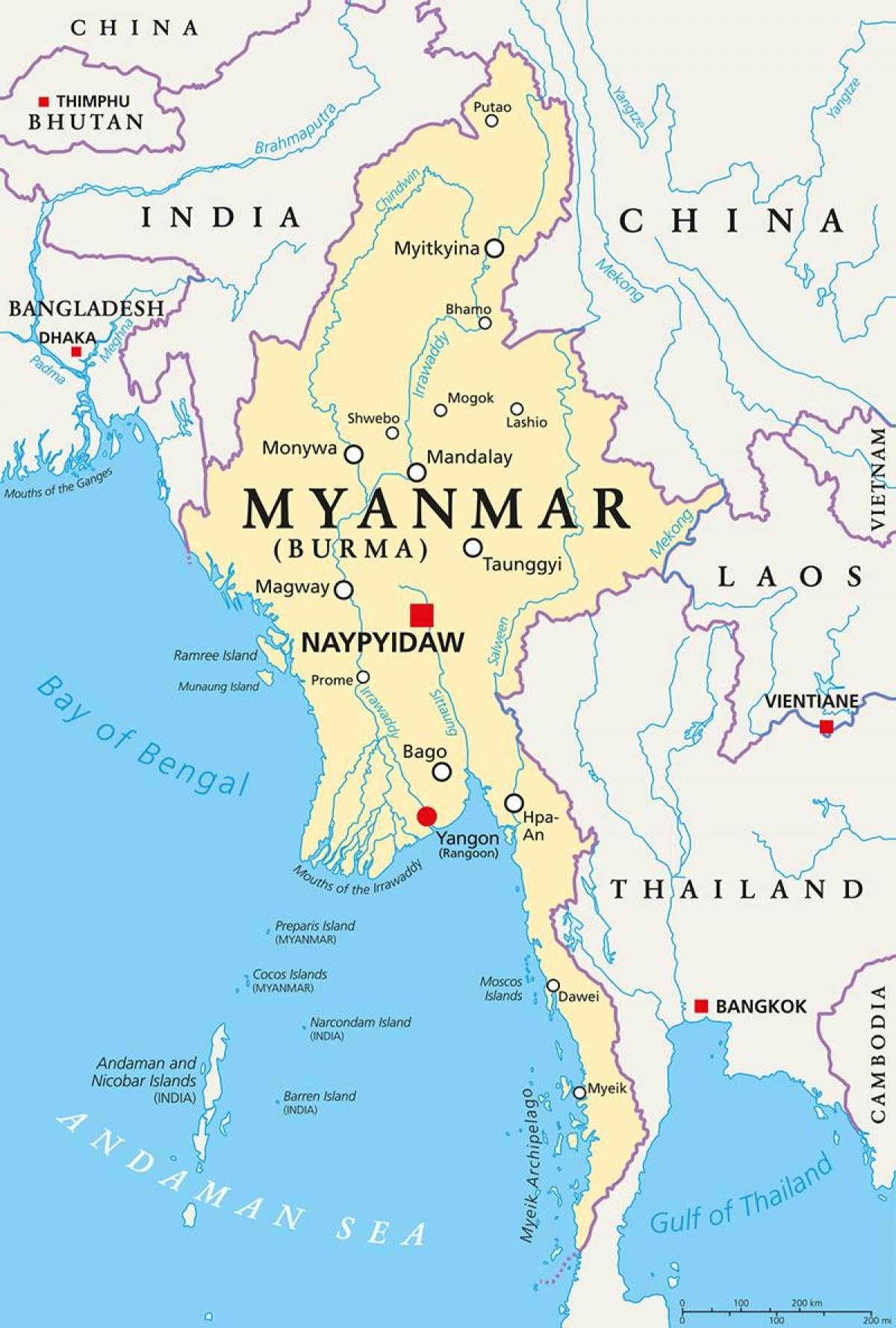Myanmar-Land anzeigen