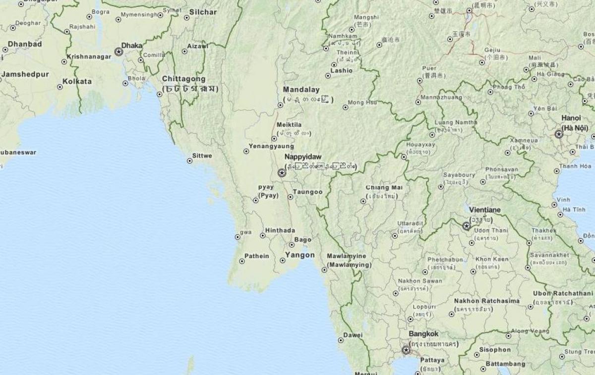 gps-Karte für Myanmar