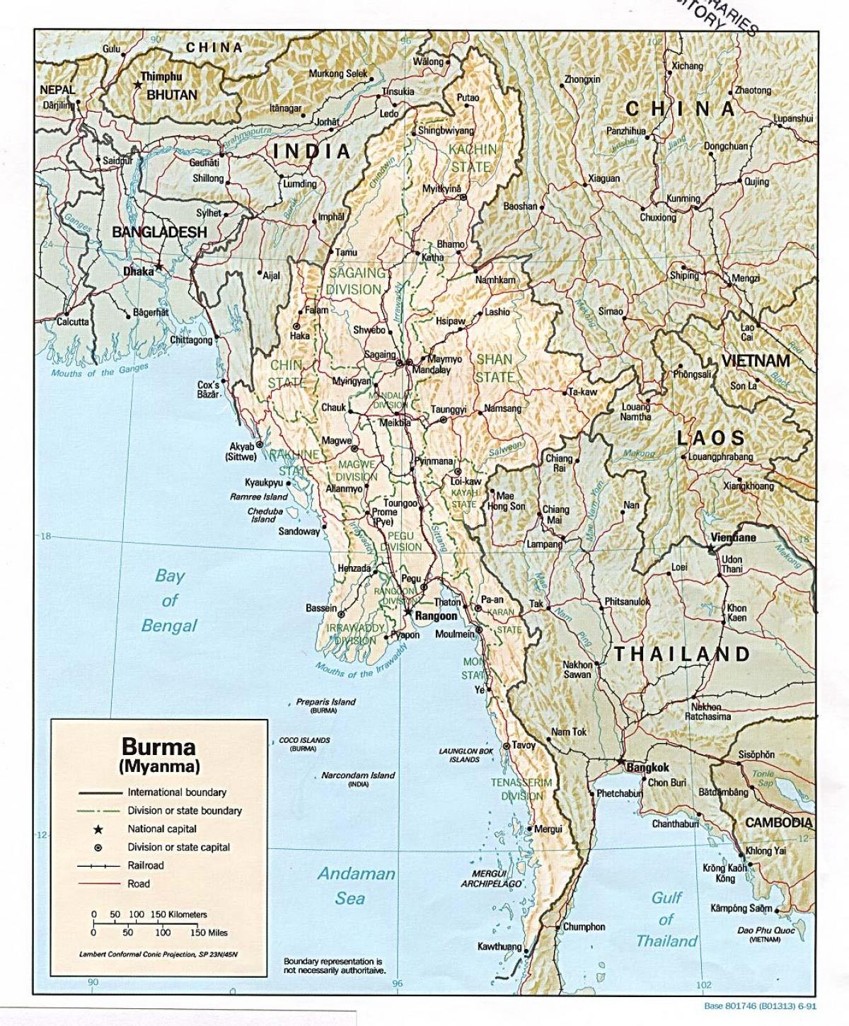 die offline-Karte Myanmar