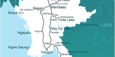 Eine Karte Myanmar