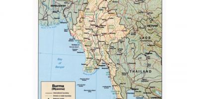 Karte von Myanmar mit den Städten