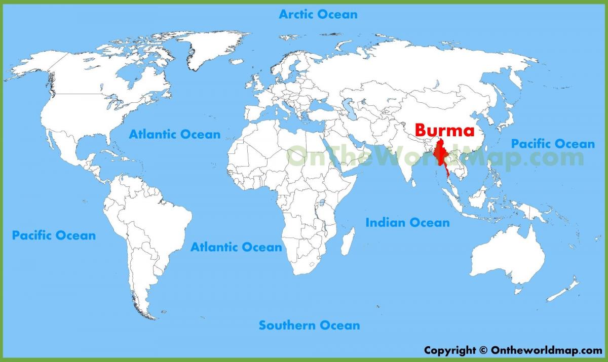 Burma Lage auf der Karte anzeigen