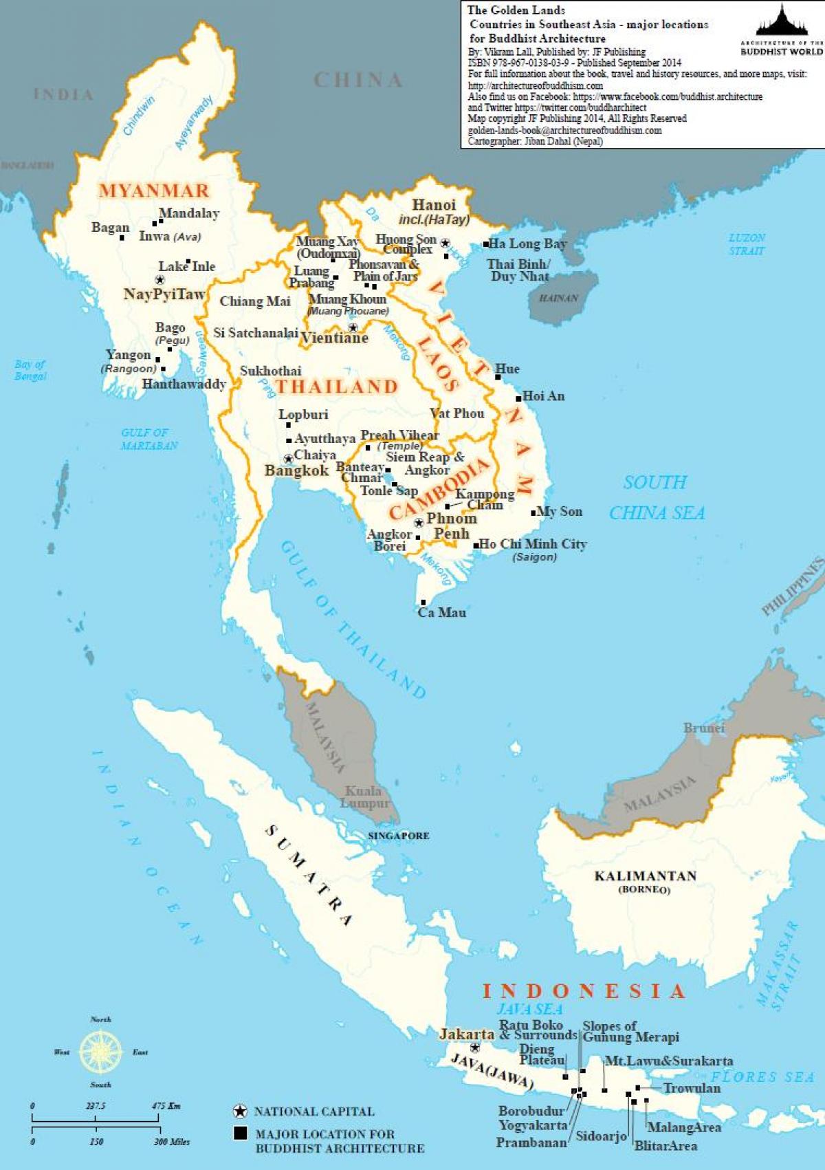 Karte von Myanmar, Südostasien