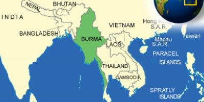 Burma oder Myanmar-Karte anzeigen