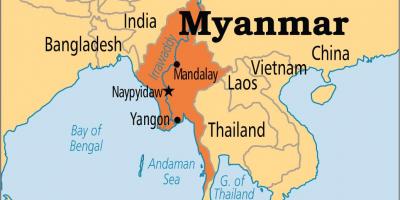 Myanmar Burma Karte Karten Von Myanmar Burma Sud Ost Asien Asien