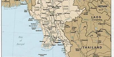 Yangon-Burma Karte